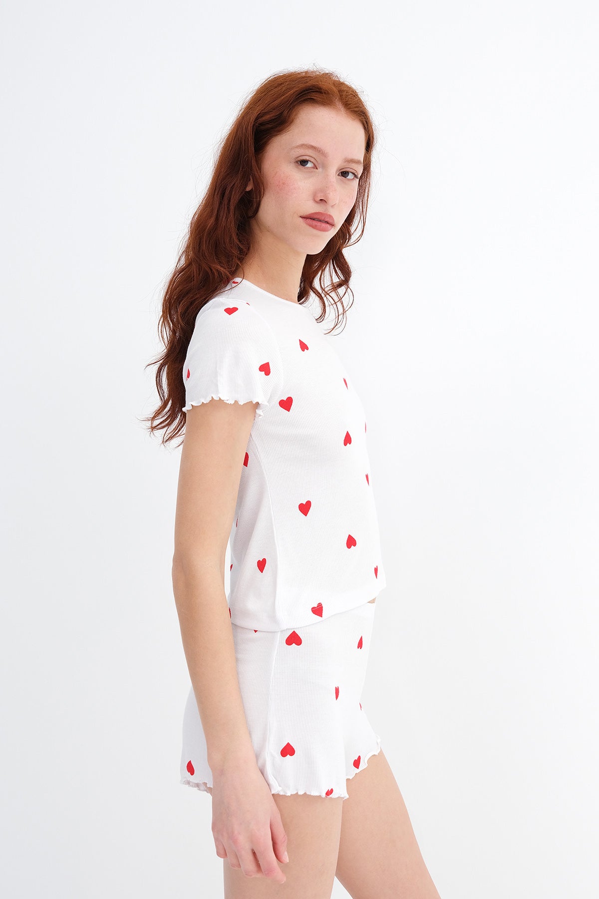 White_Patterned-Pajama-Set-with-Shorts-addax