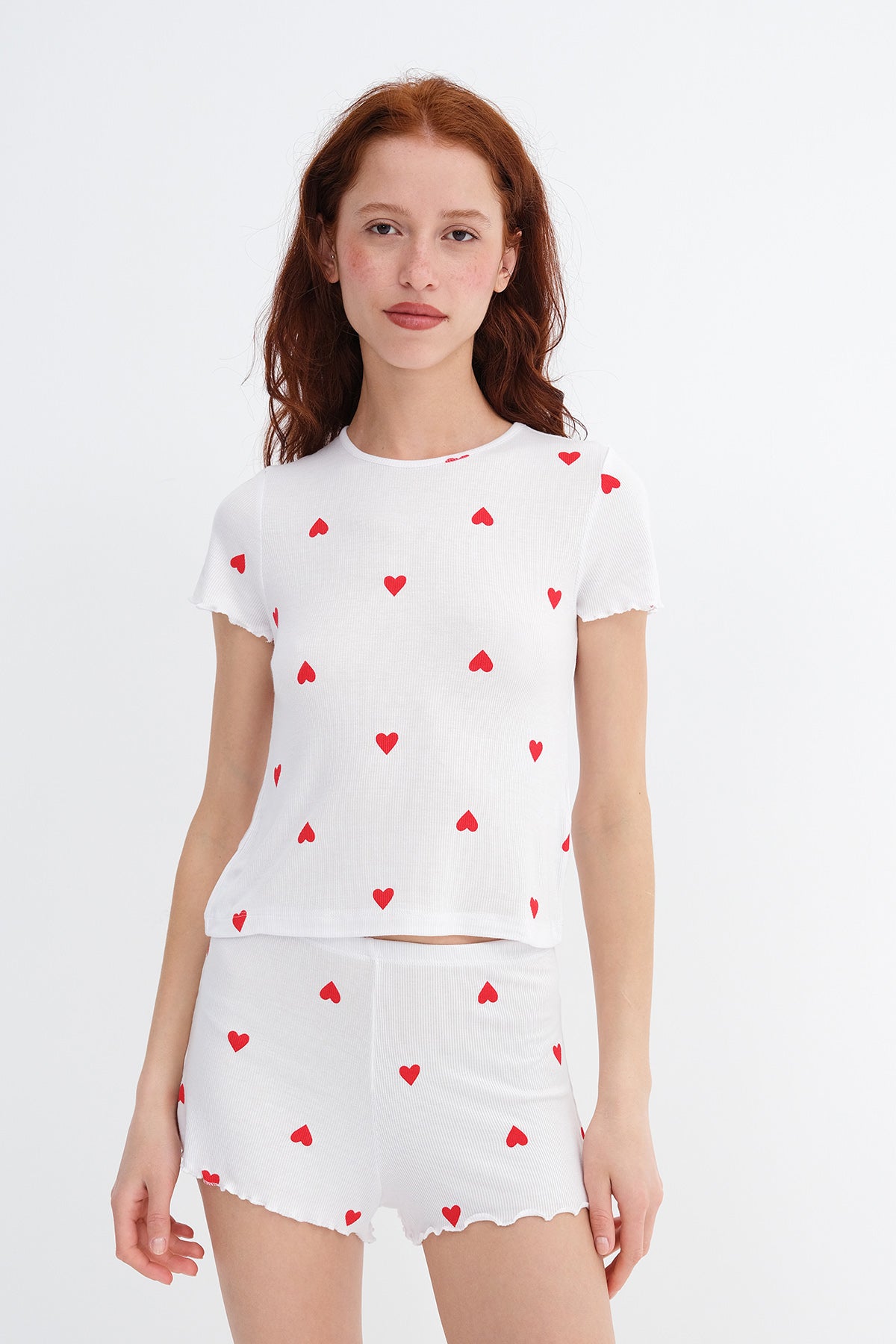 White_Patterned-Pajama-Set-with-Shorts-addax