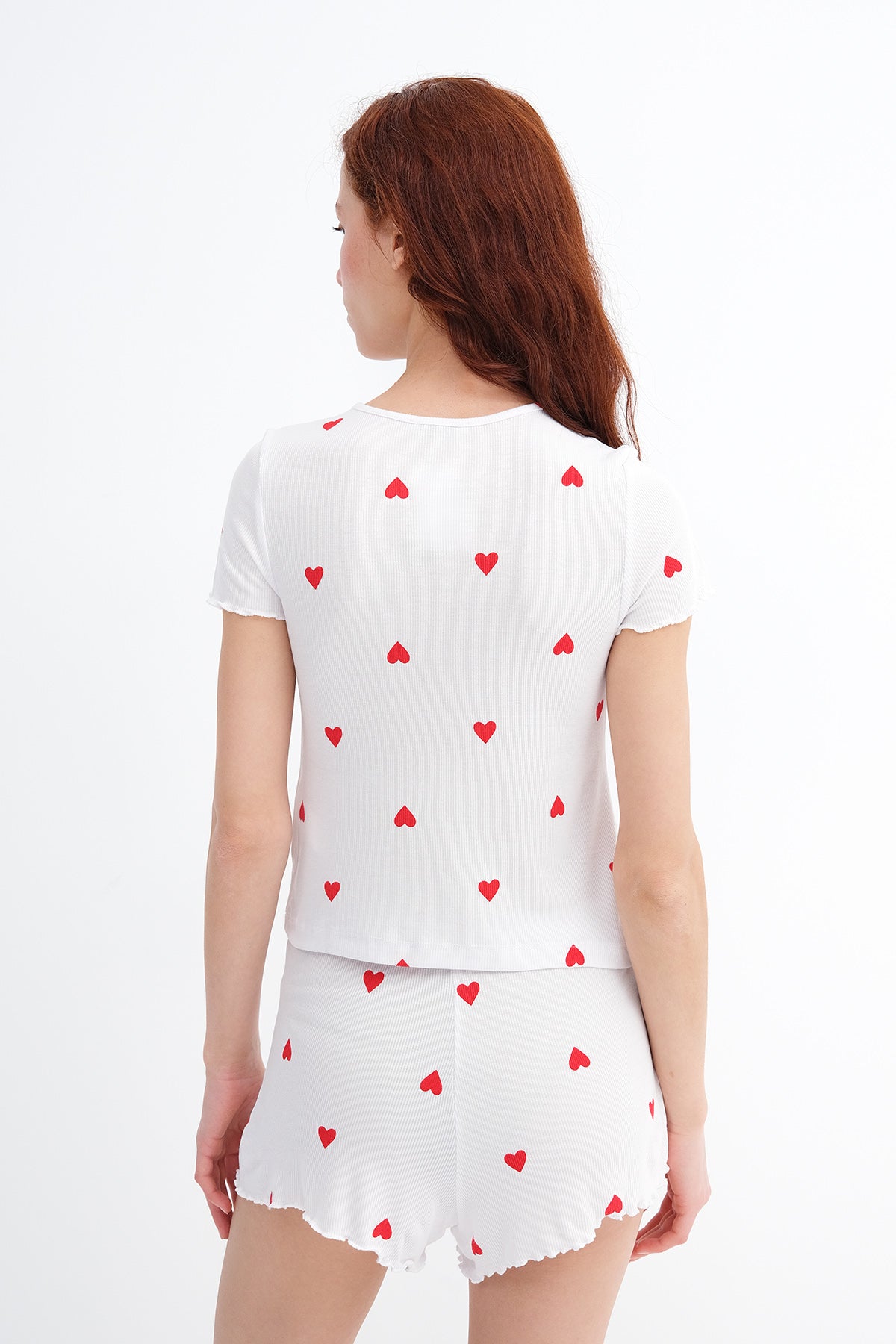 White_Patterned-Pajama-Set-with-Shorts-addax