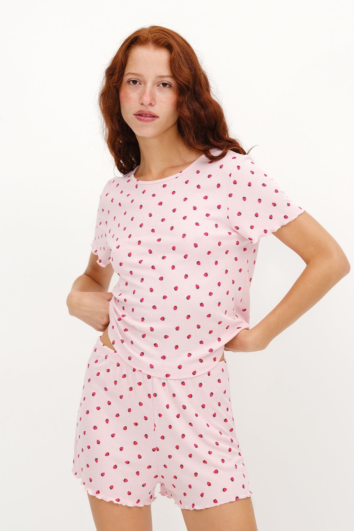 Light-Pink_Patterned-Pajama-Set-with-Shorts-addax
