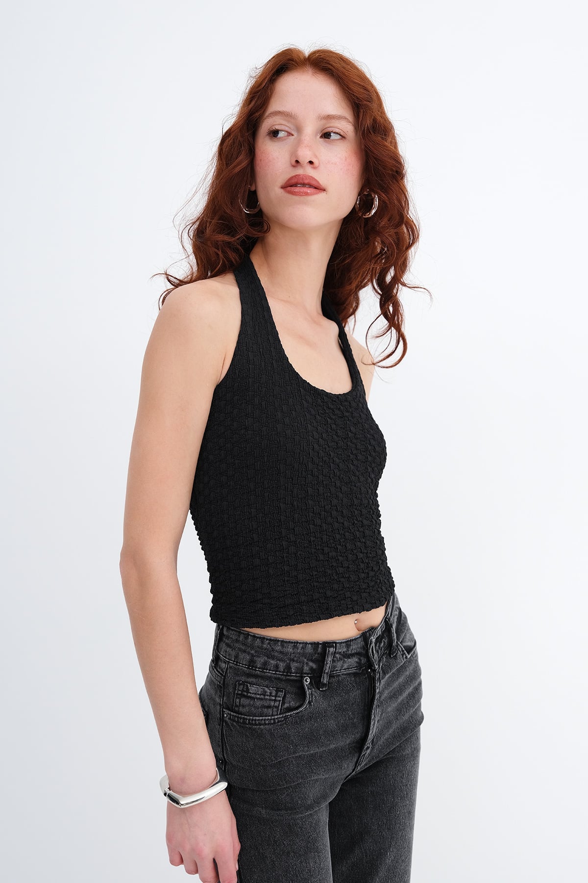 Black_Halter-Neck-Textured-Blouse-addax