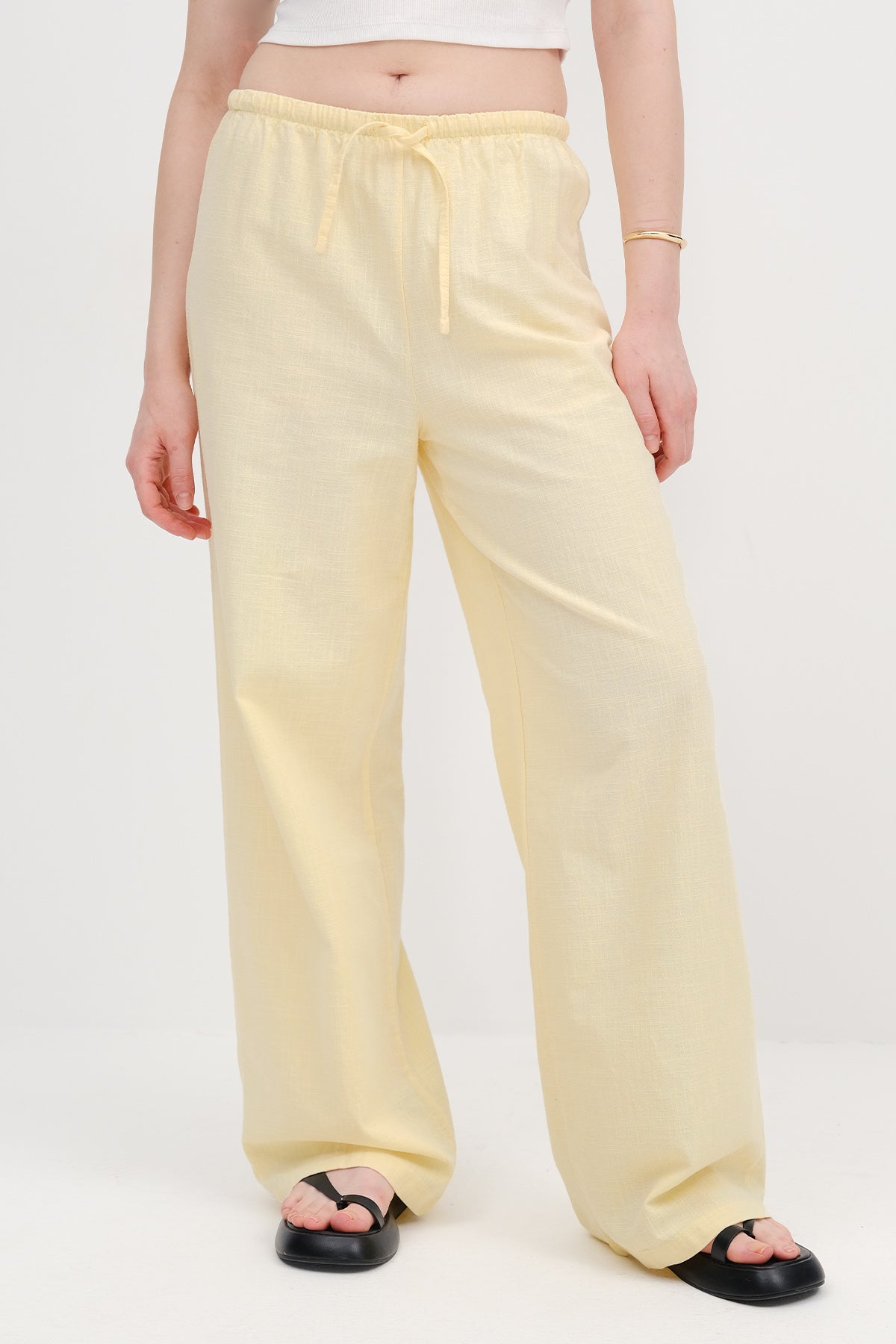 Light-Yellow_Tie-Waist-Wide-Leg-Pants-addax