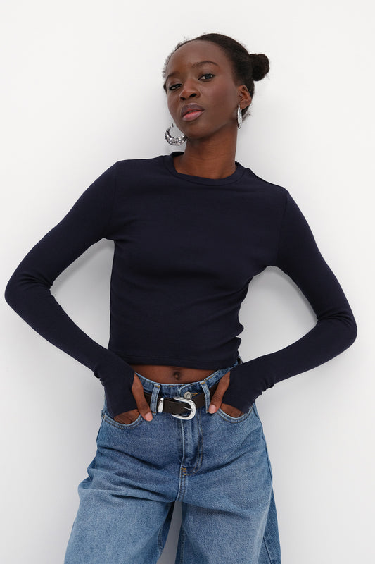 Night-Blue_Long-Sleeve-Modal-T-shirt-addax