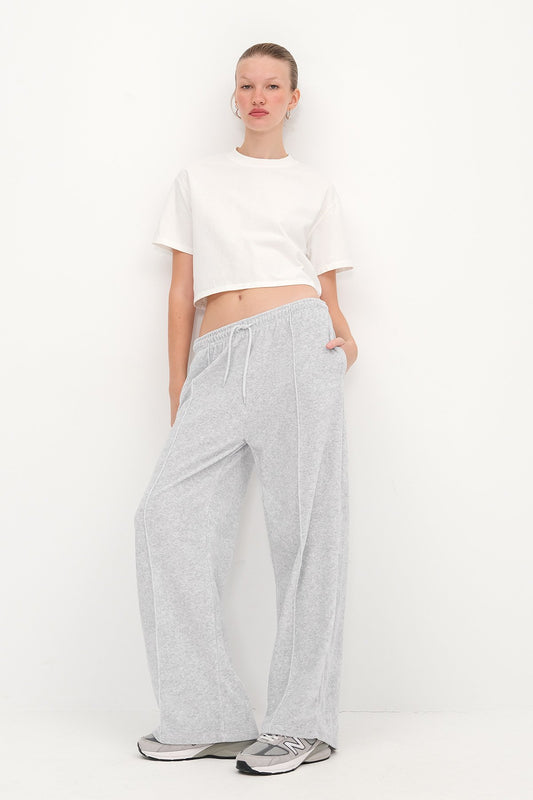 Snow-Melange_Velvet-Wide-Leg-Joggers-addax