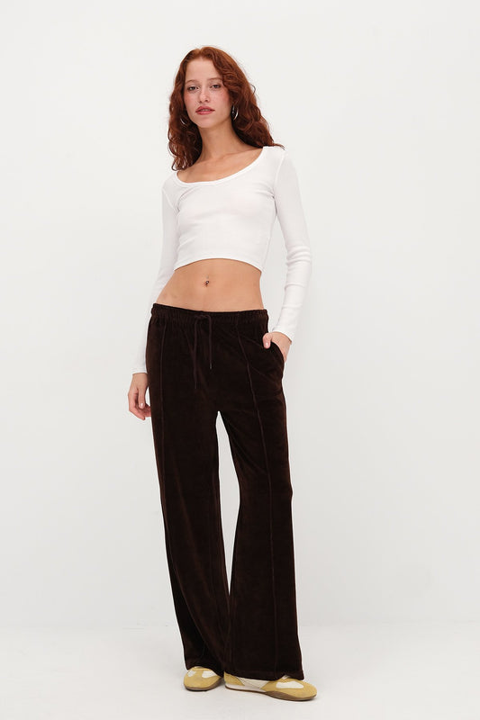 Bitter-Coffee_Velvet-Wide-Leg-Joggers-addax