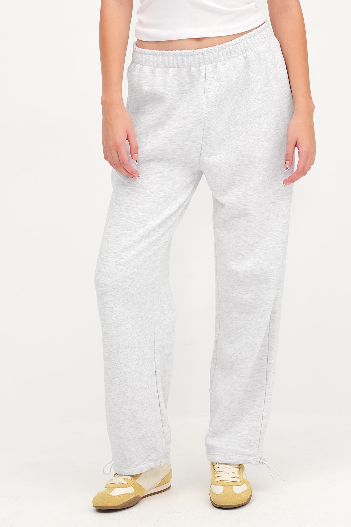 Snow-Melange_Elastic-Hem-Fleece-Lined-Sweatpants-addax