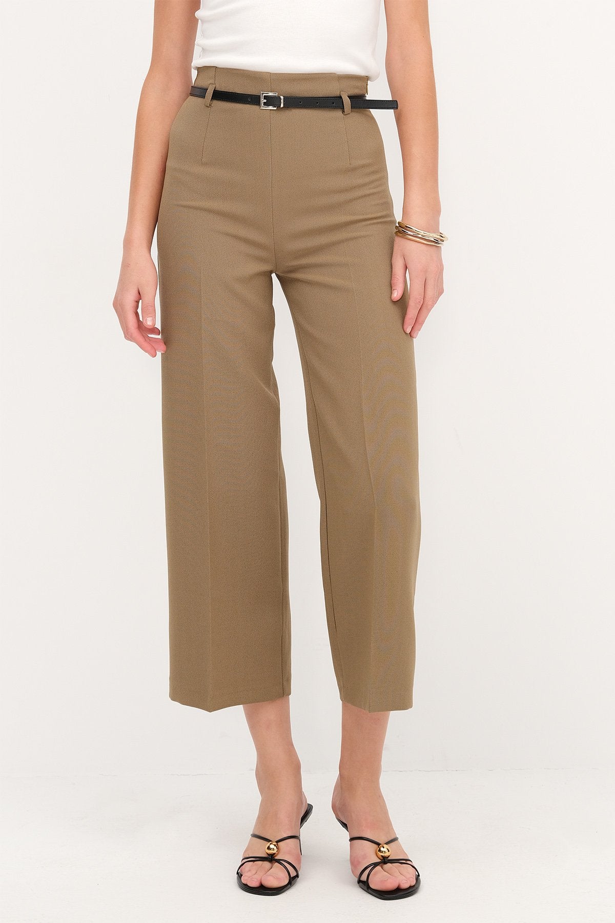 Khaki_Belted-Wide-Leg-Pants-addax