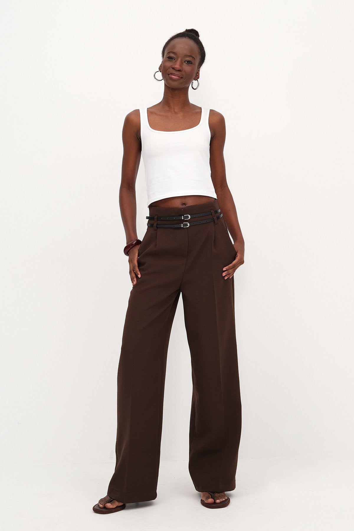 Brown_Belted-Wide-Leg-Pants-addax