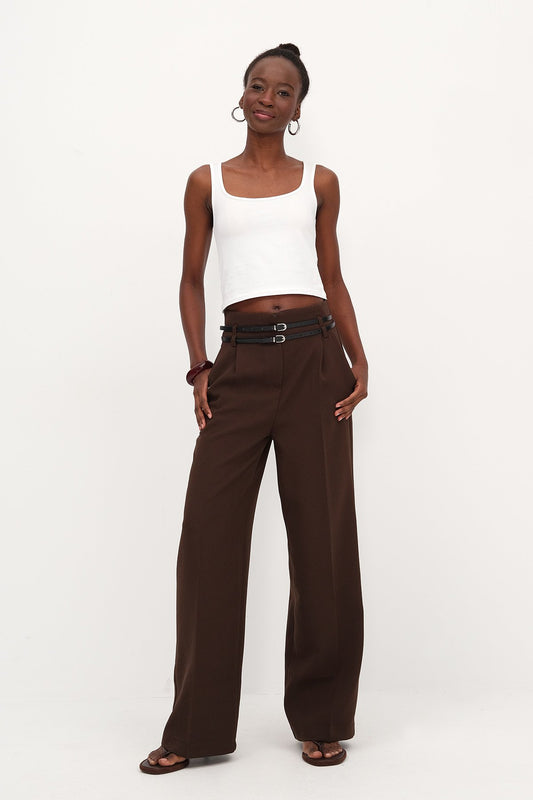 Brown_Belted-Wide-Leg-Pants-addax