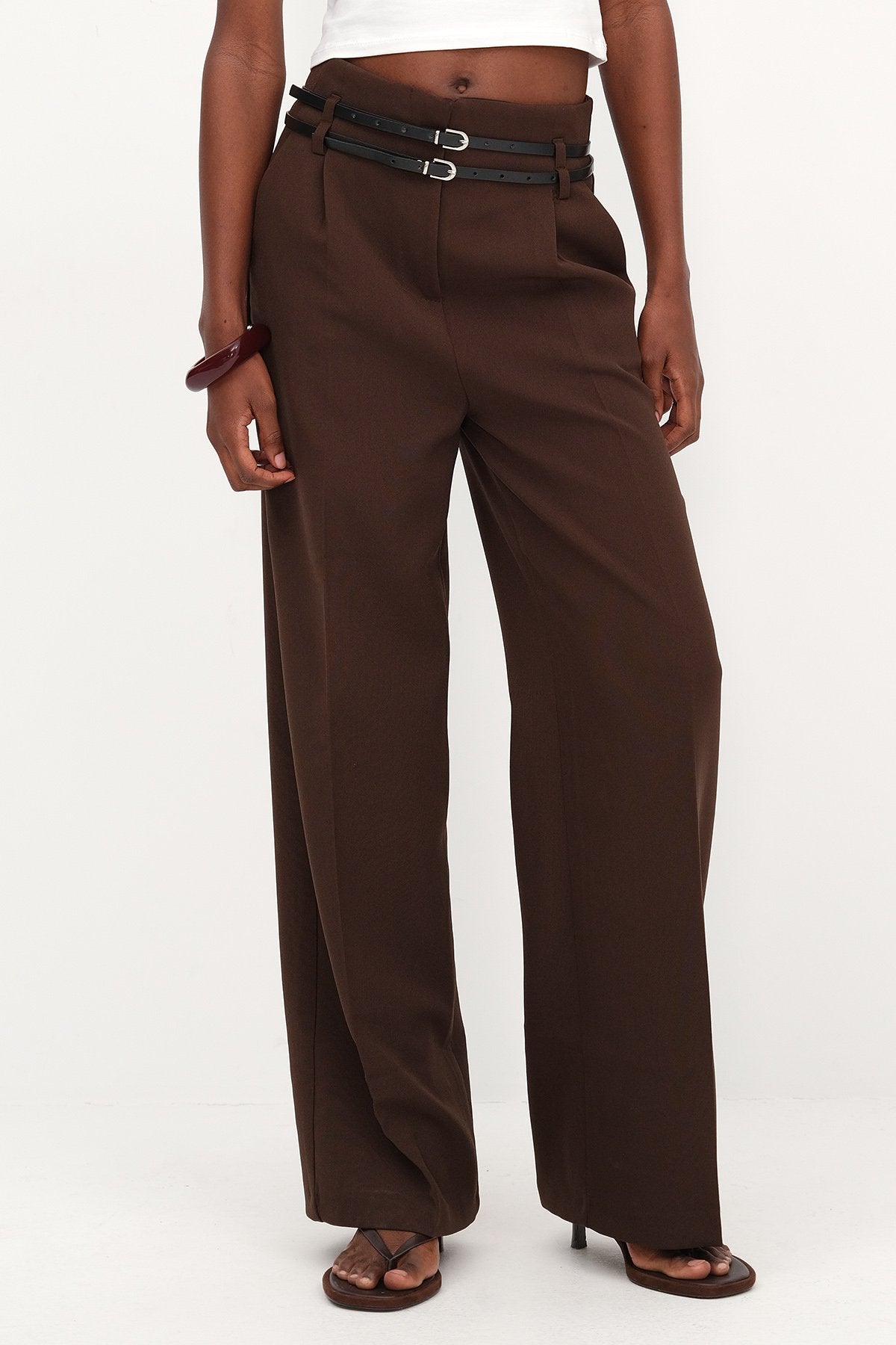 Brown_Belted-Wide-Leg-Pants-addax
