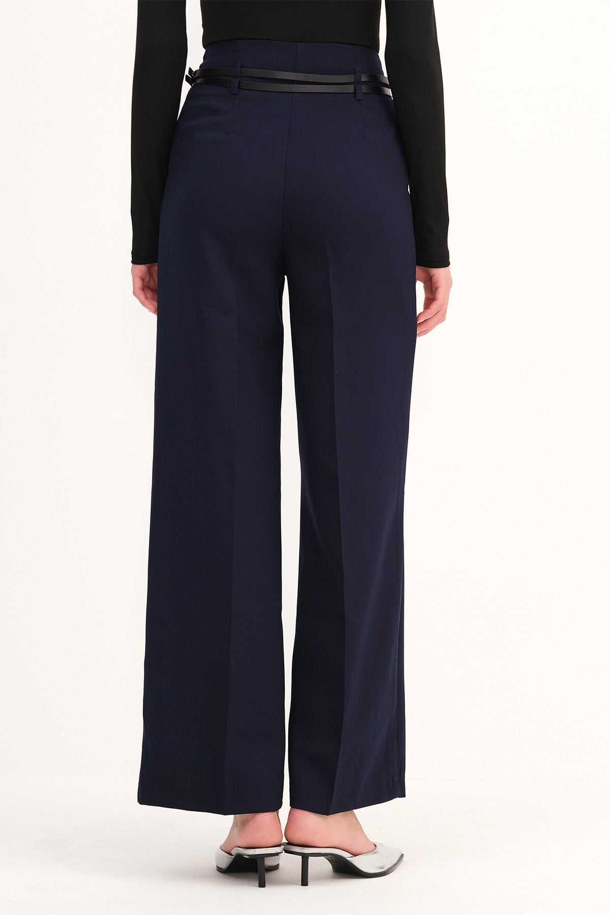 Belted Wide Leg Pants