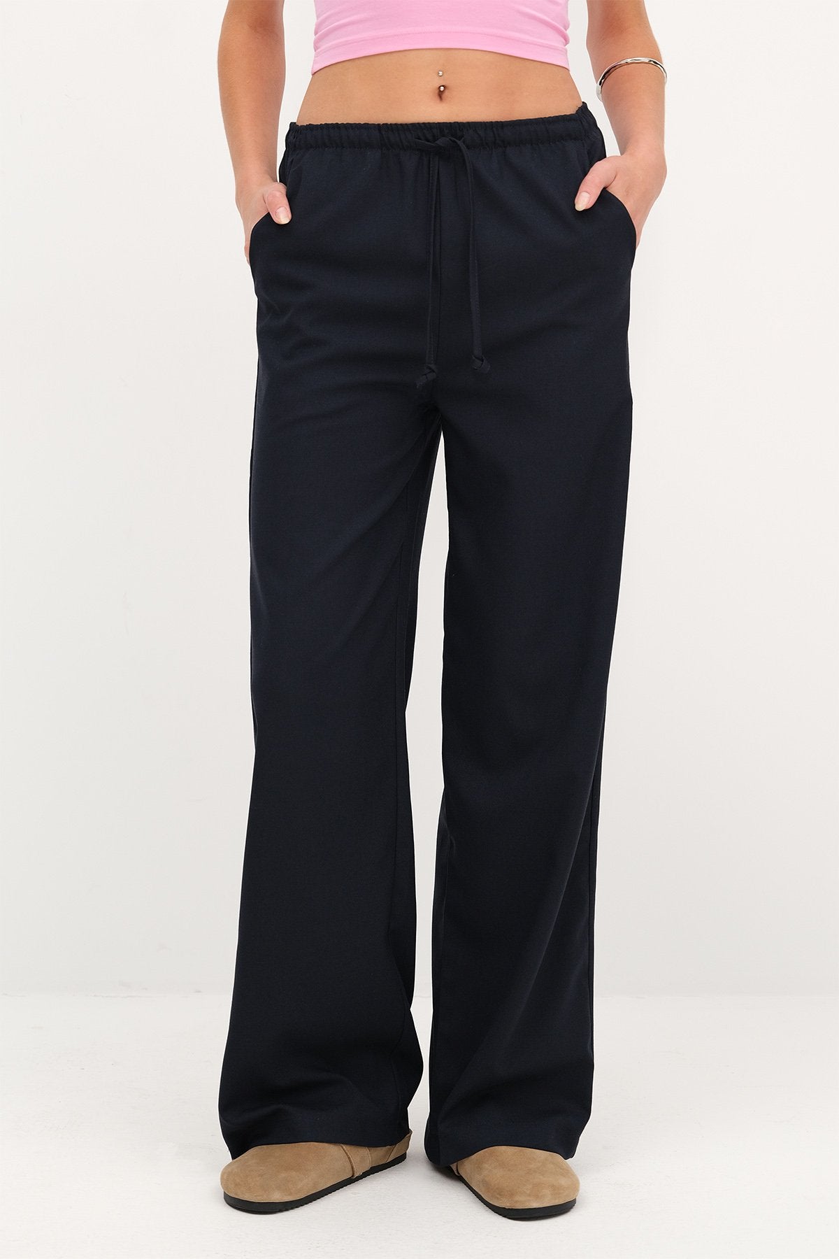 Night-Blue_Elastic-Waist-Wide-Leg- Trousers-addax
