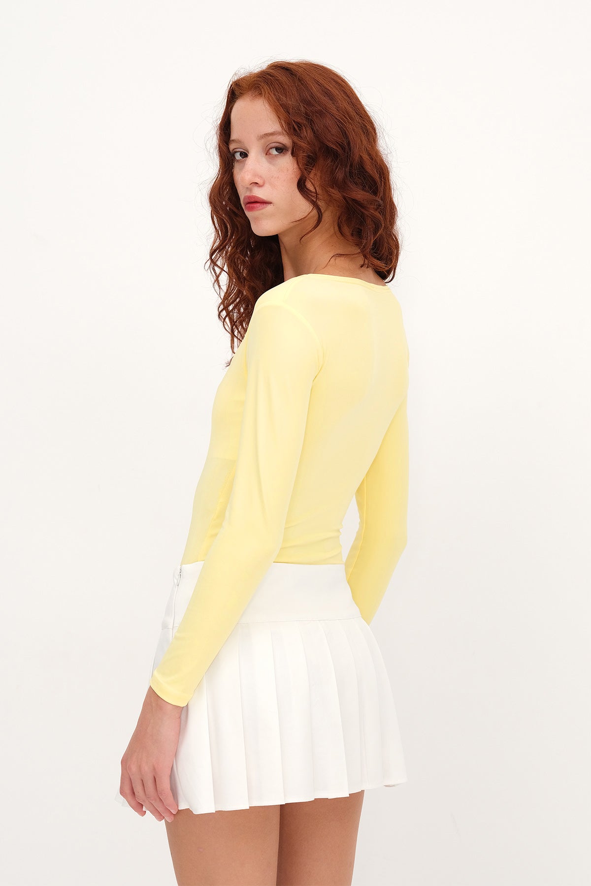 Yellow_Basic-U-neck-Long-Sleeve- Bodysuit-addax