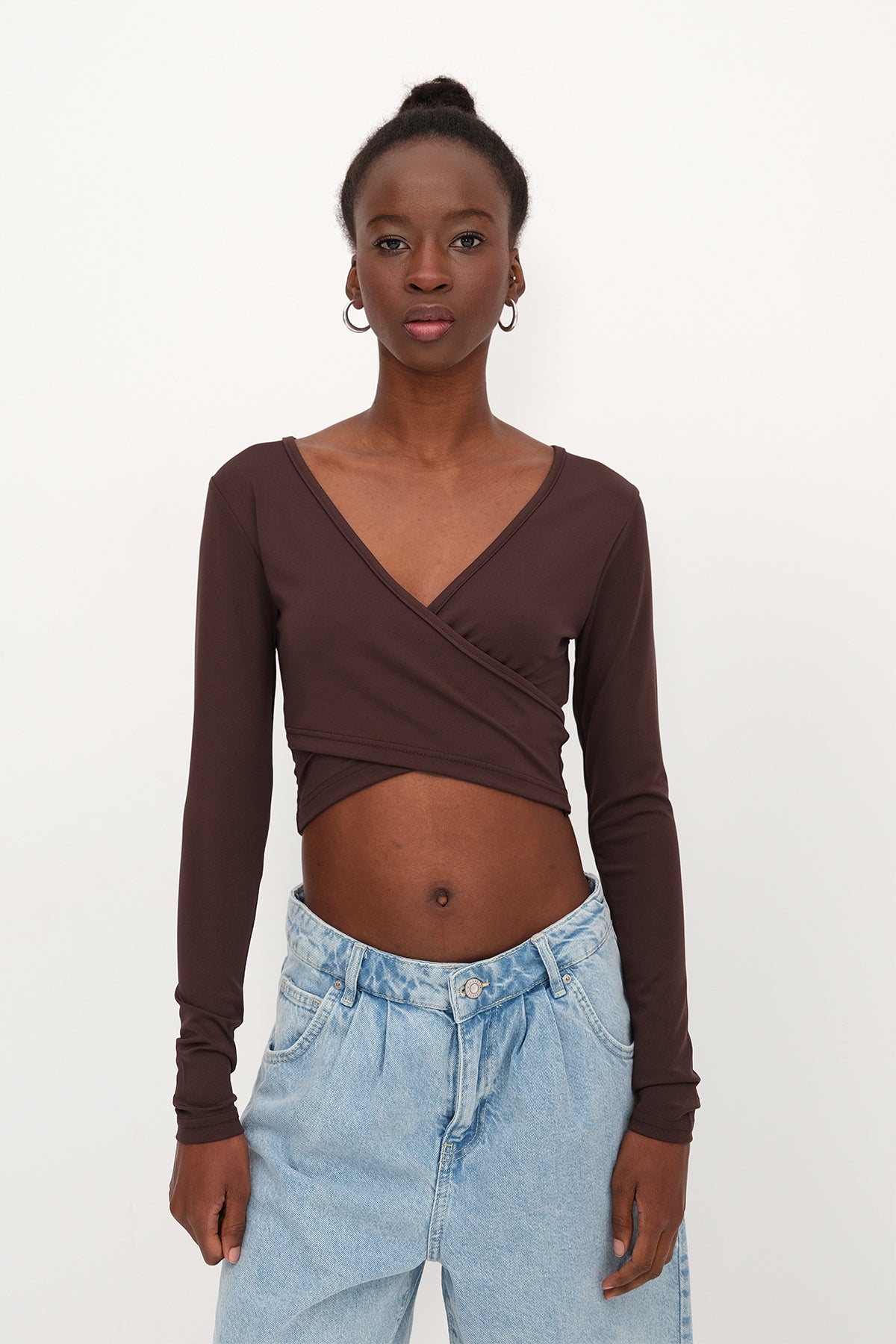Bitter-Coffee_V-Neck-Crop-Blouse-addax