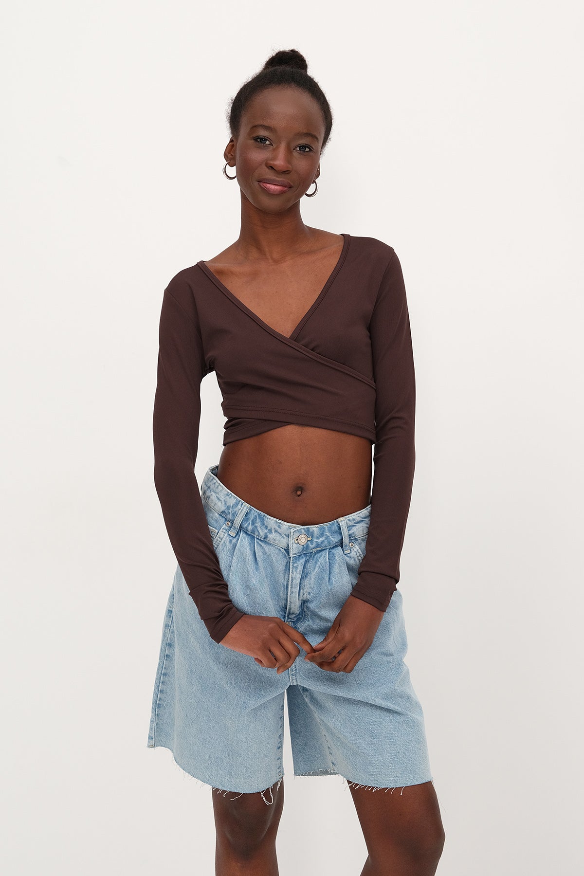 Bitter-Coffee_V-Neck-Crop-Blouse-addax