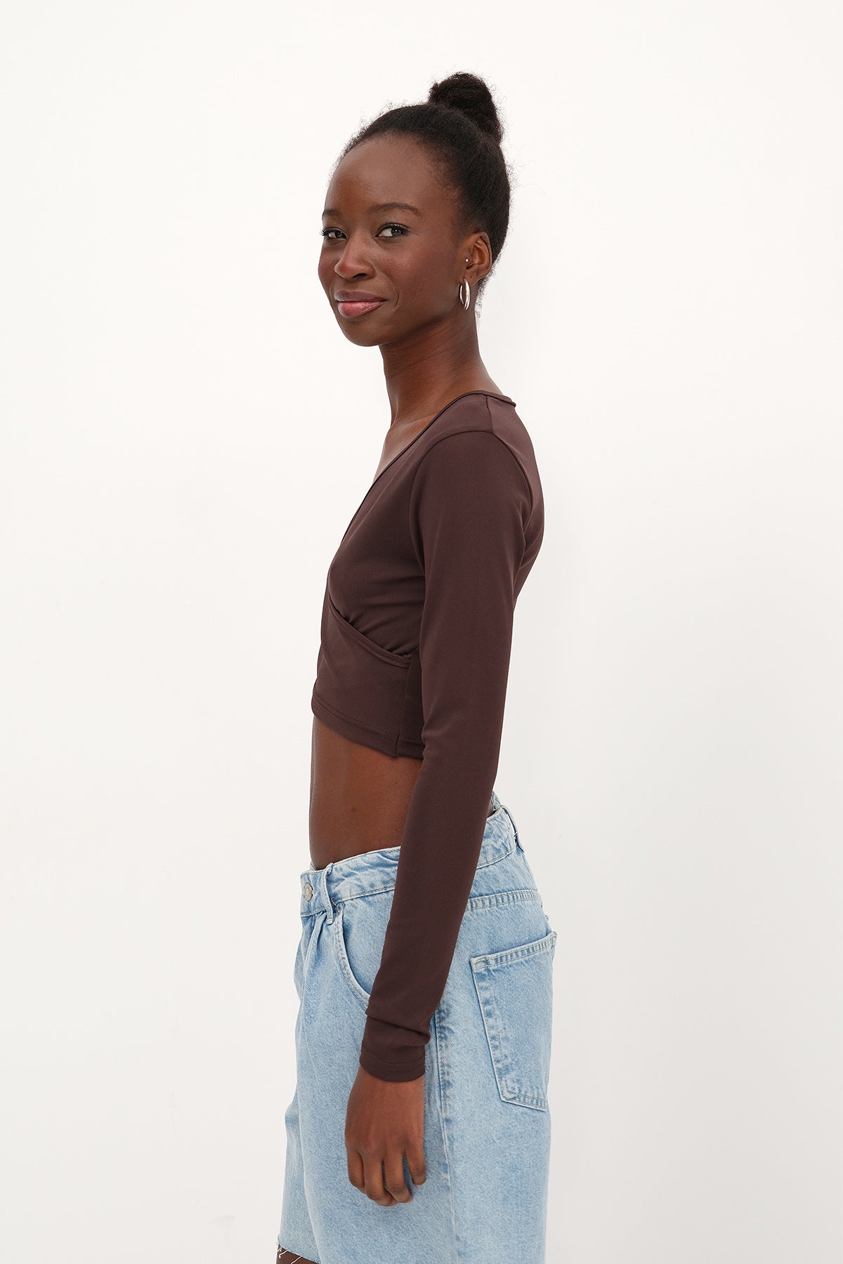 Bitter-Coffee_V-Neck-Crop-Blouse-addax