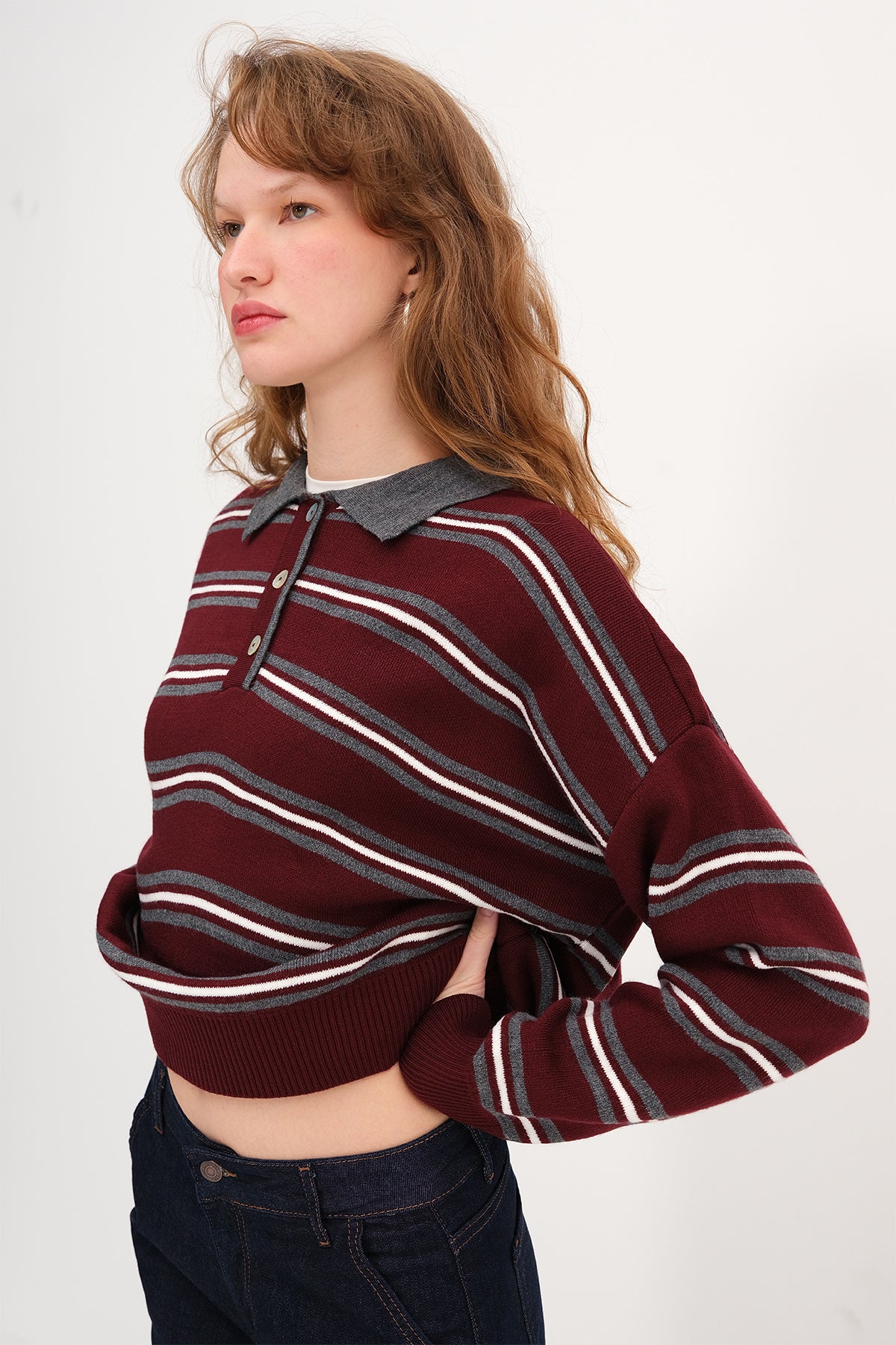 Burgundy_Polo-Neck-Striped-Sweater-addax