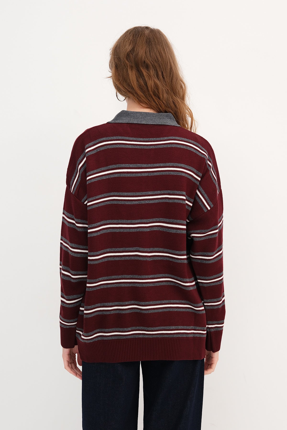 Burgundy_Polo-Neck-Striped-Sweater-addax