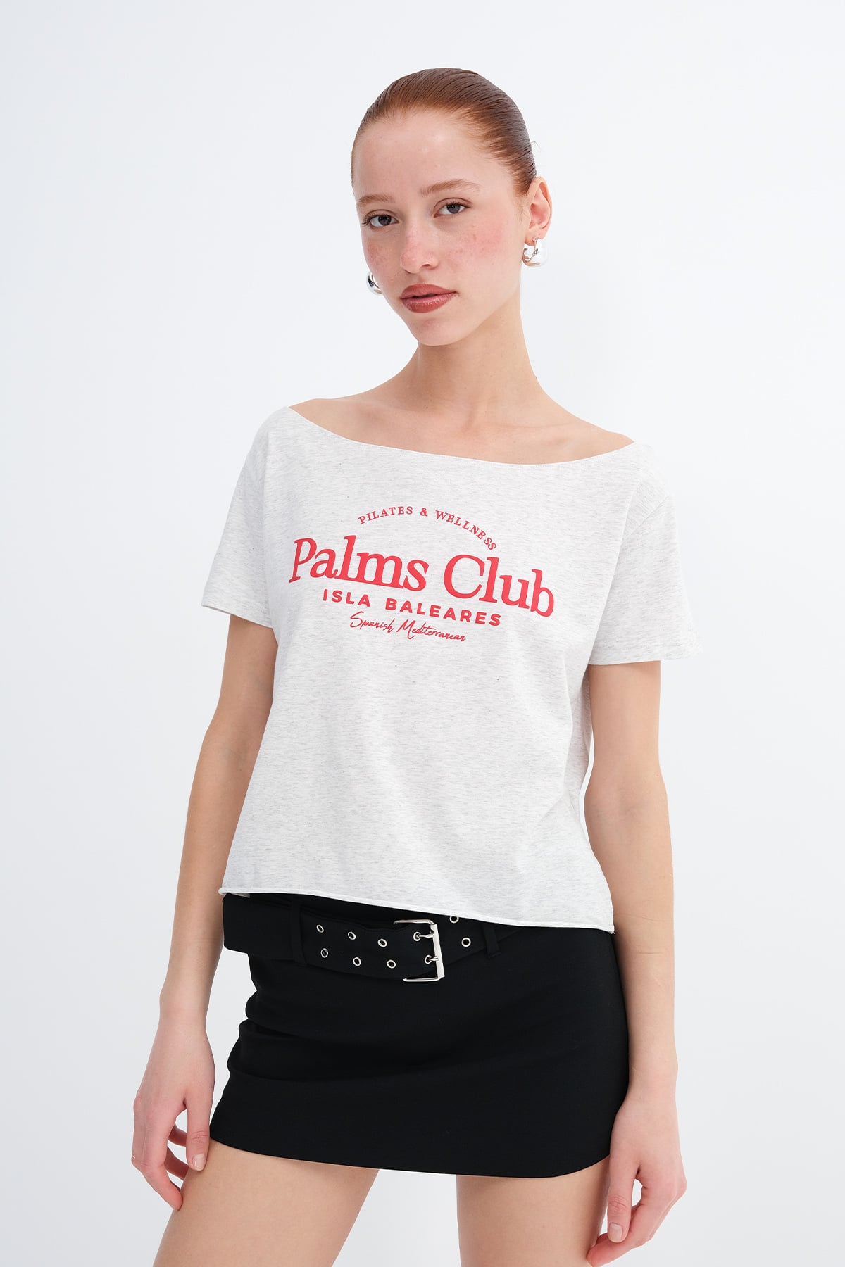Snow-Melange_Boat-Neck-Slogan-Printed-T-shirt-addax