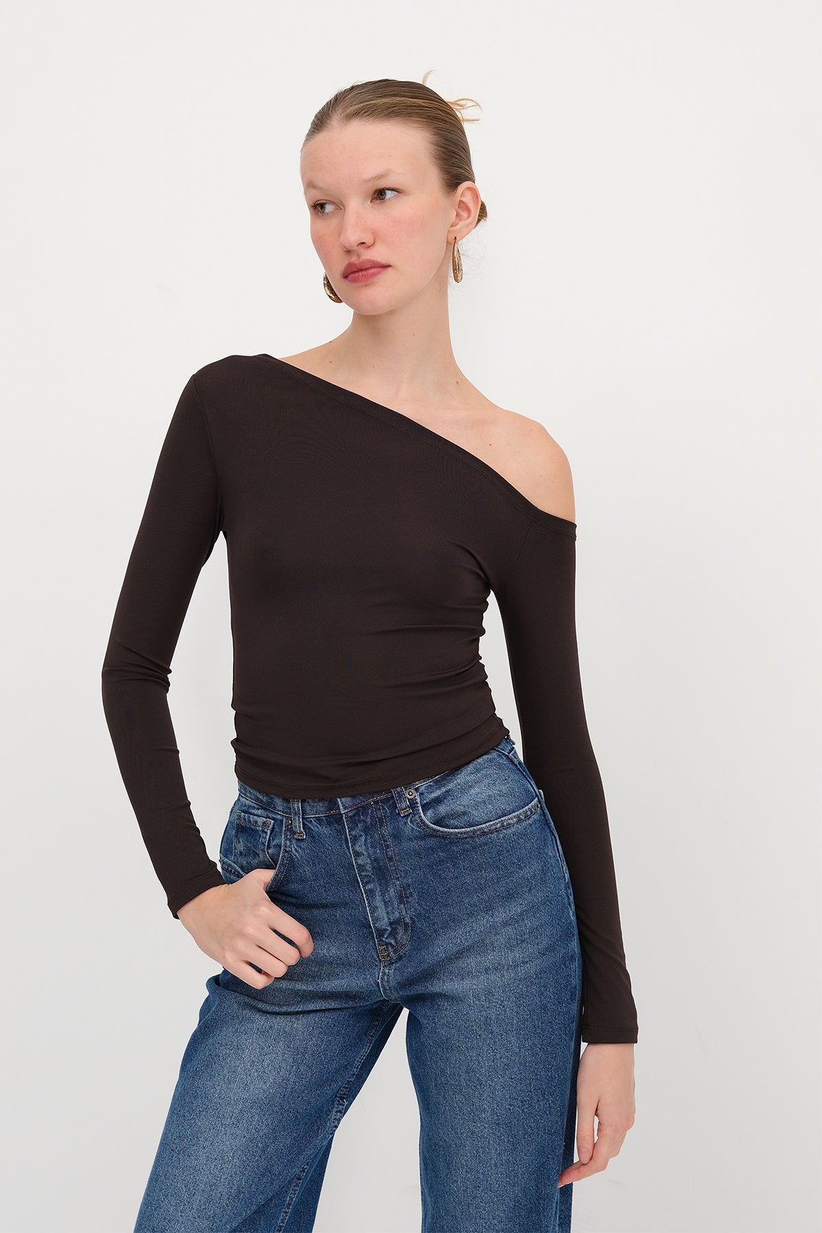 Bitter-Coffee_Asymmetric-Neck-Blouse-addax