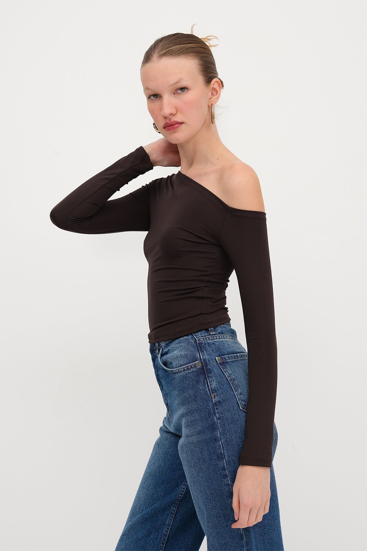 Bitter-Coffee_Asymmetric-Neck-Blouse-addax