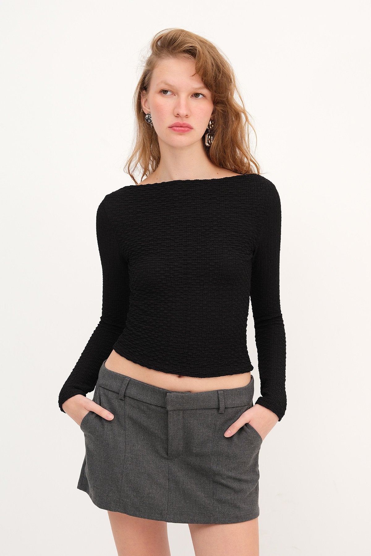 Black_Textured-Long-Sleeve-Blouse-addax