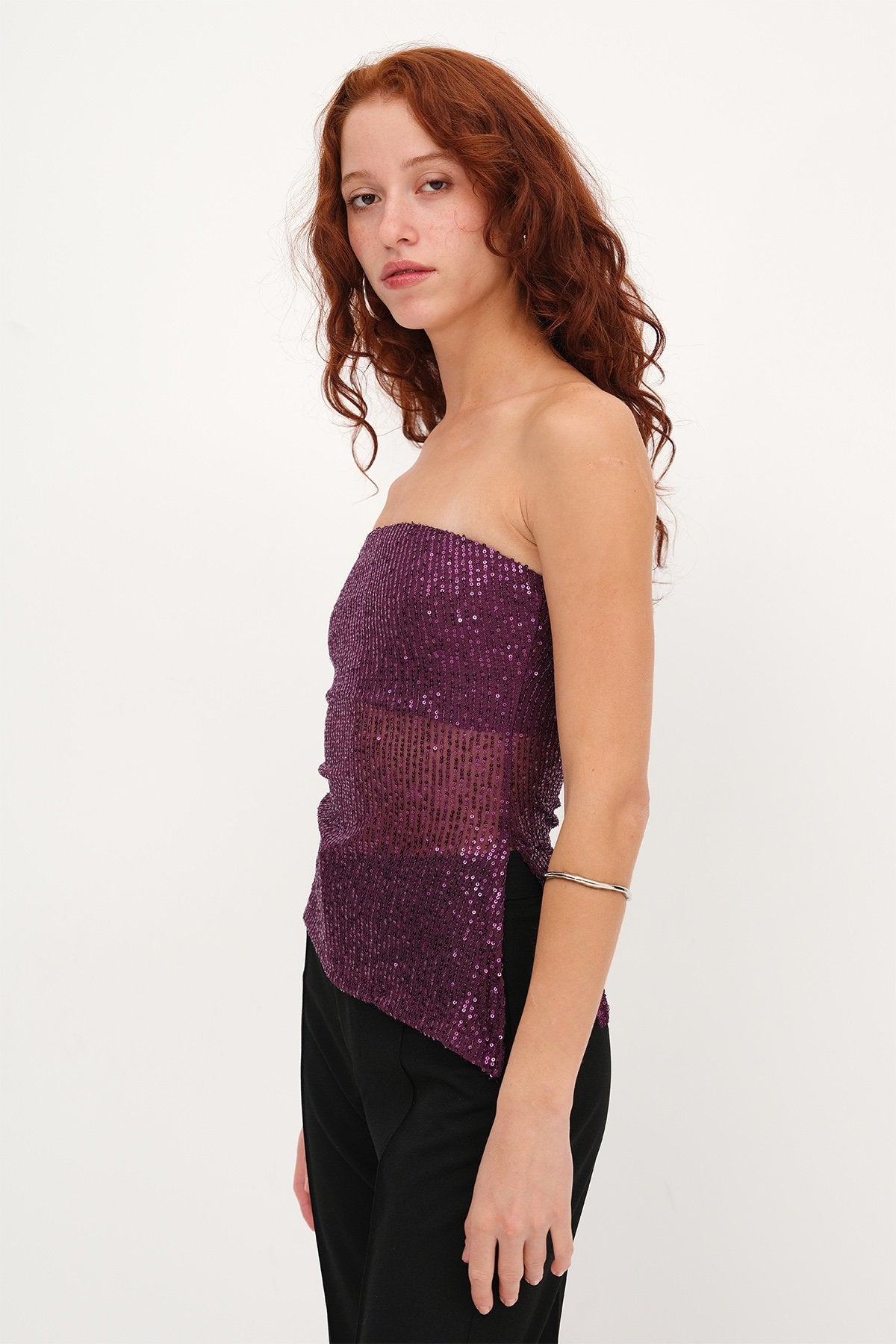 Purple_Strapless-Sequin-Blouse-addax