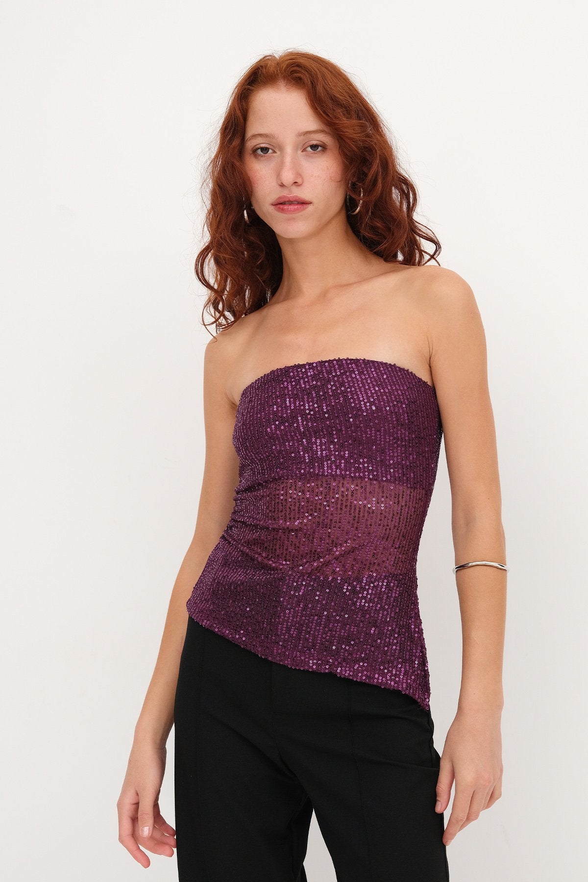 Purple_Strapless-Sequin-Blouse-addax