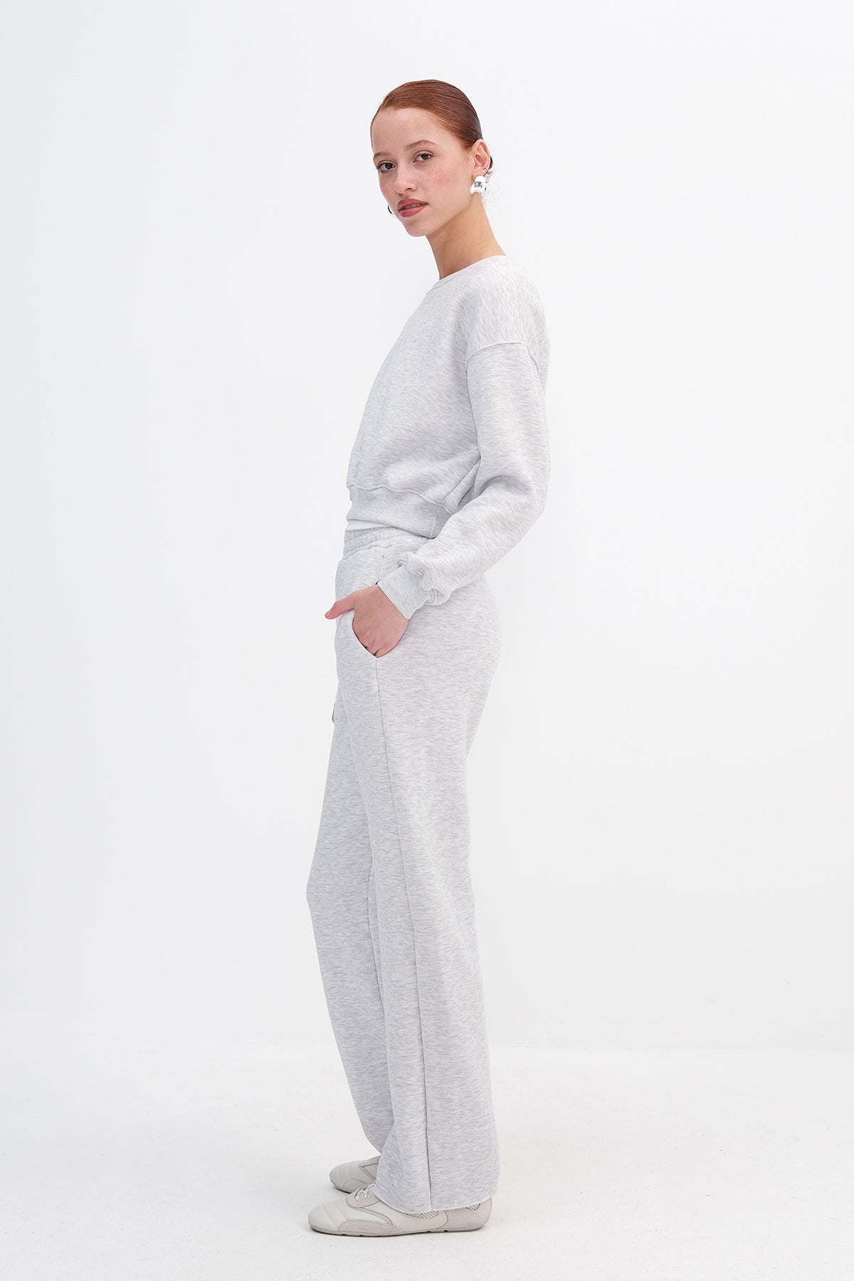 Snow-Melange_Fleece-Two-Piece-Set-addax