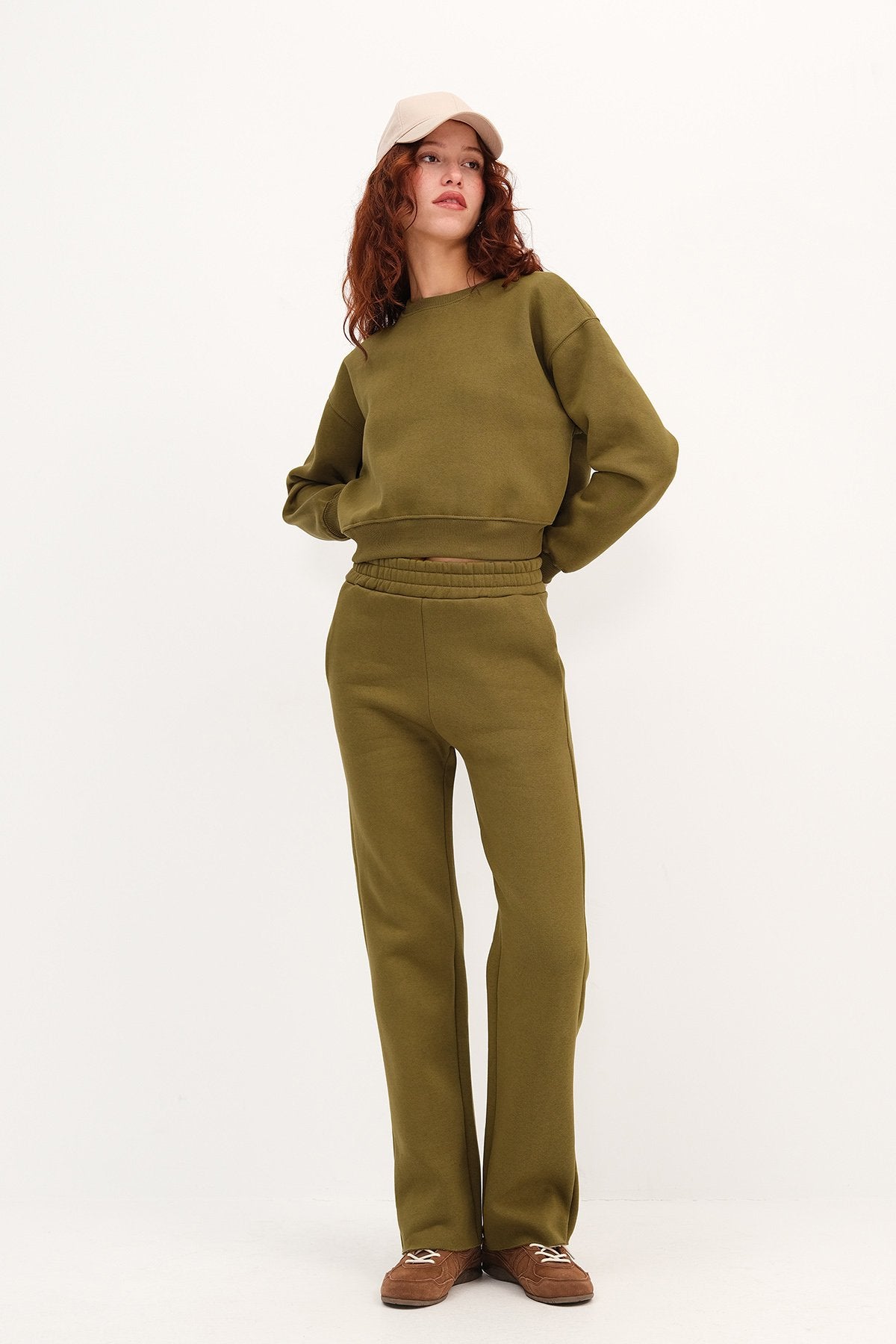Olive_Fleece-Two-Piece-Set-addax