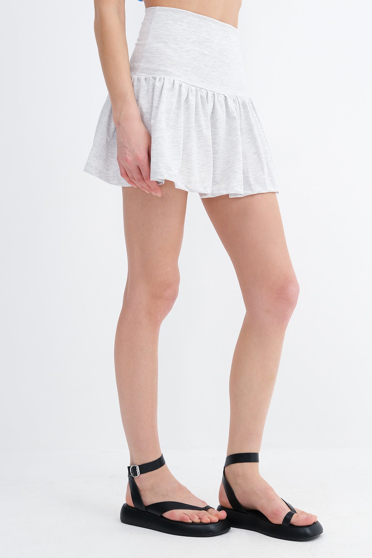 Snow-Melange_Foldable-Waist-Detail-Mini-Skirt-addax