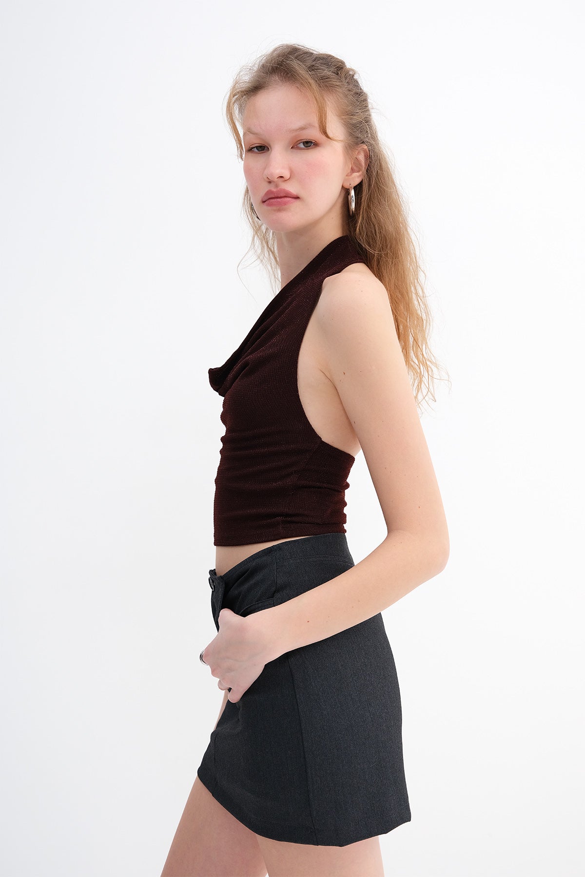 Brown_Halter-Neck-Blouse-addax