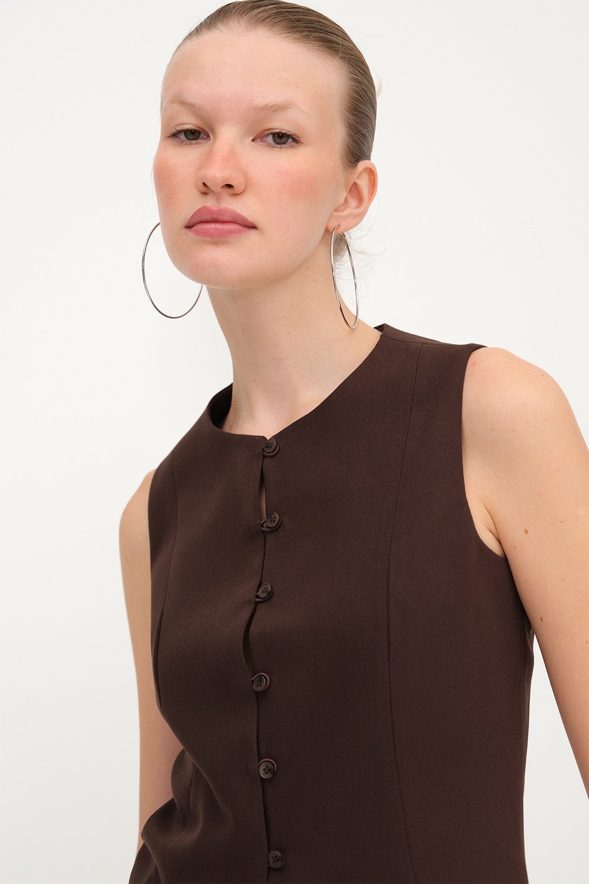 Brown_Crew-Neck-Buttoned-Vest-addax