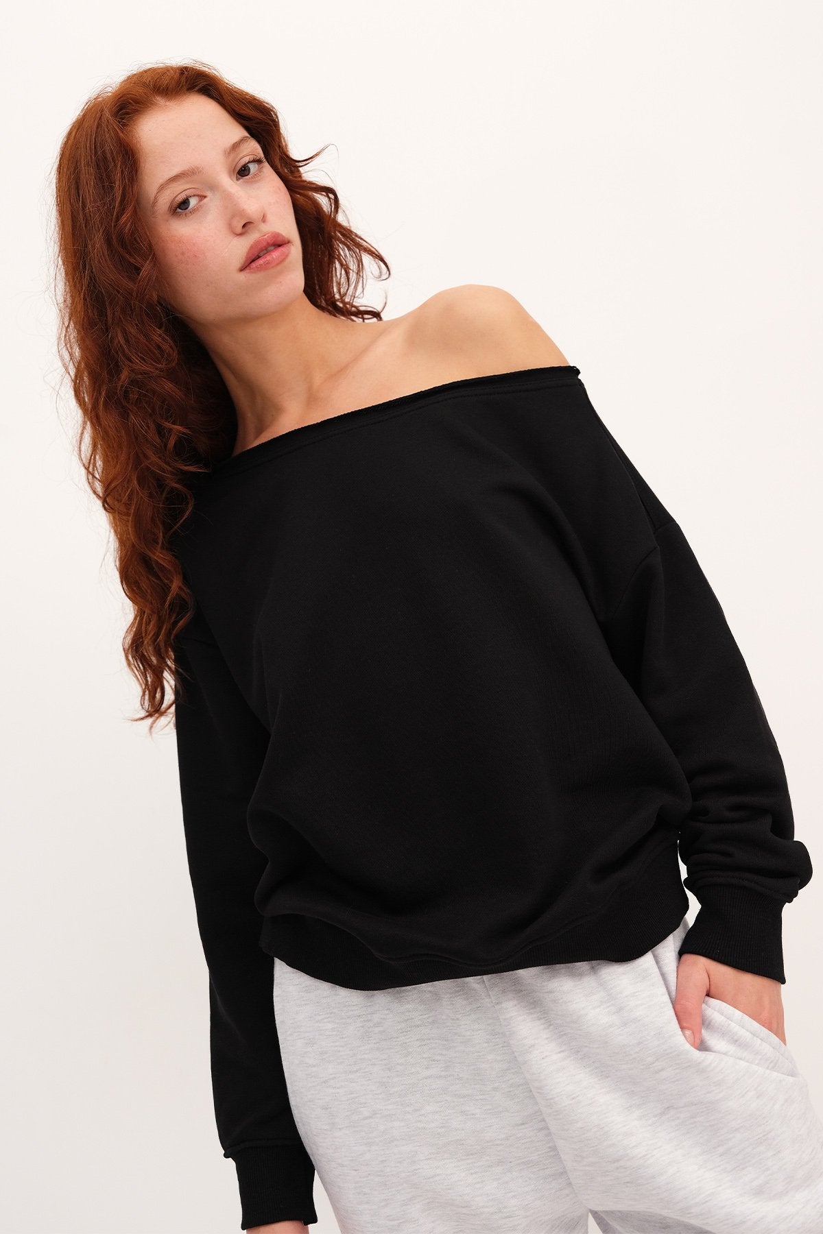Boat Neck Sweatshirt