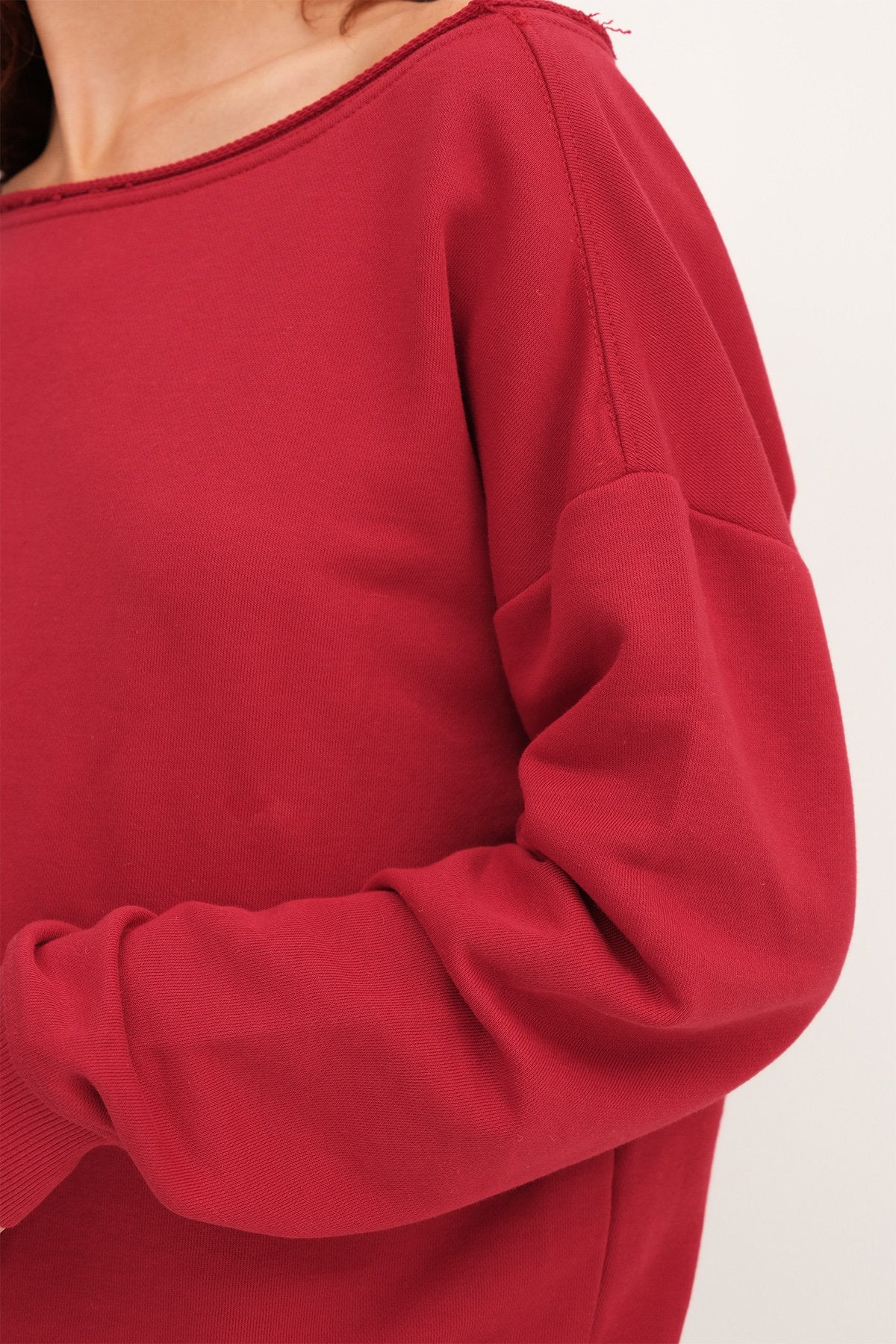 Bright-Red_Boat-Neck-Sweatshirt-addax