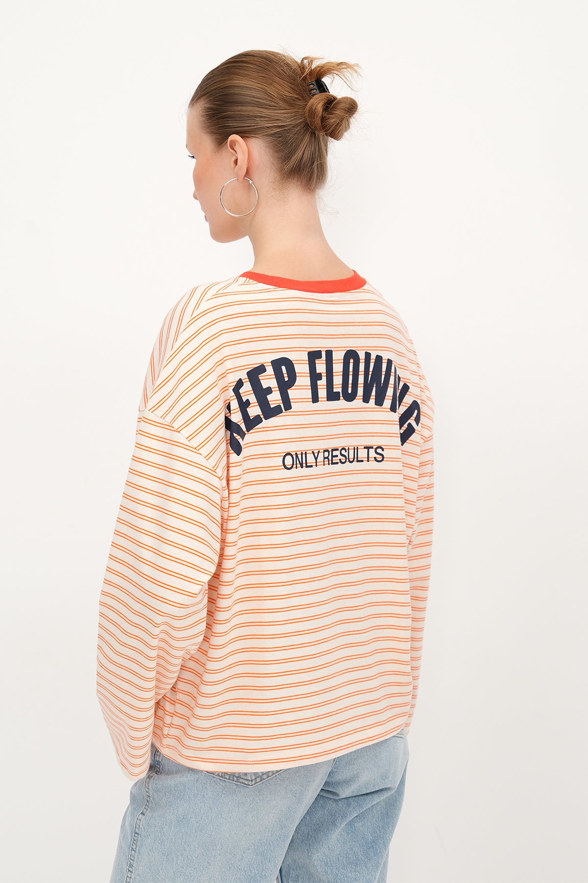 Orange---Beige_Striped-Long-Sleeve- T-Shirt-addax