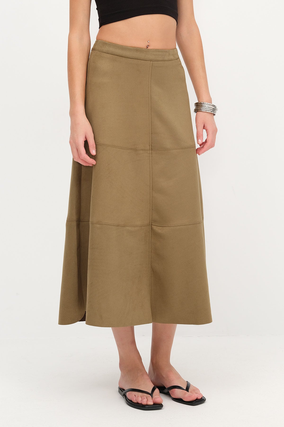 Khaki_Suede-Maxi-Skirt-addax