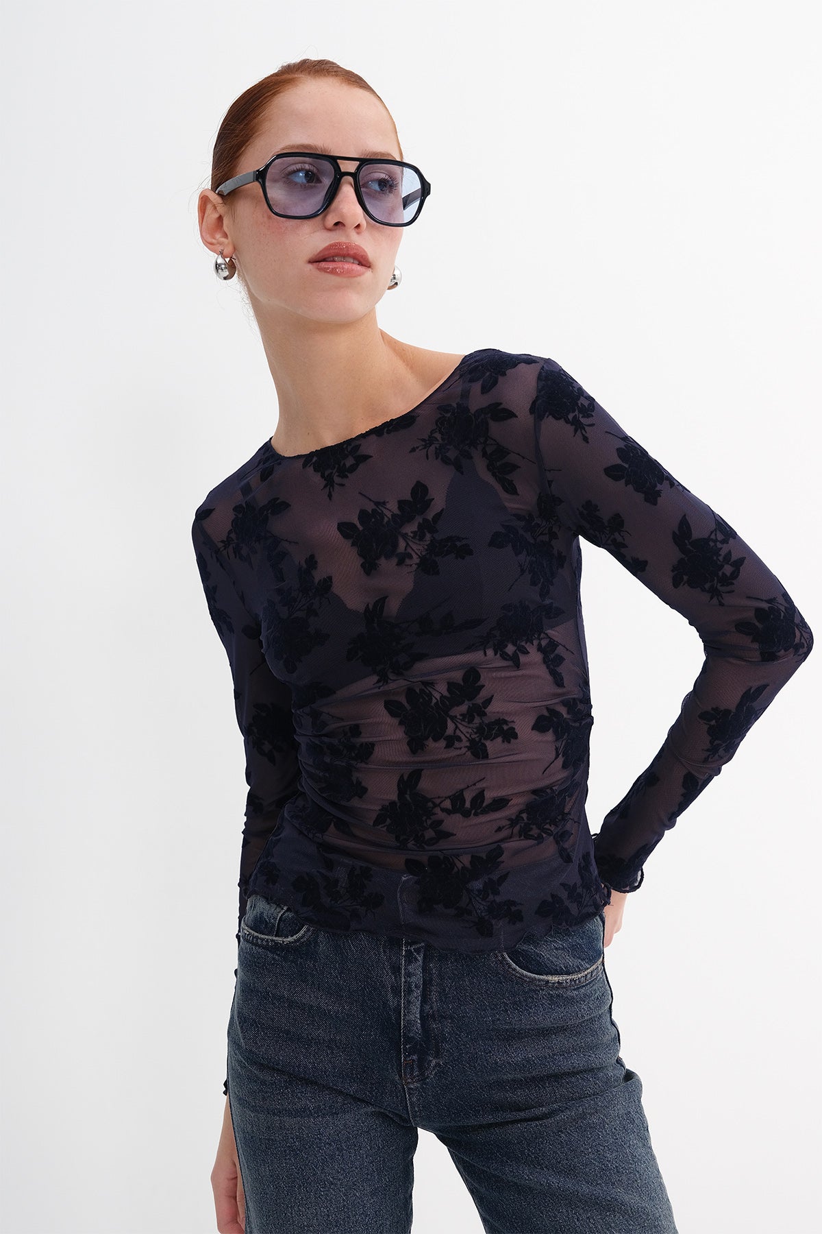 Night-Blue_Patterned-Blouse-addax