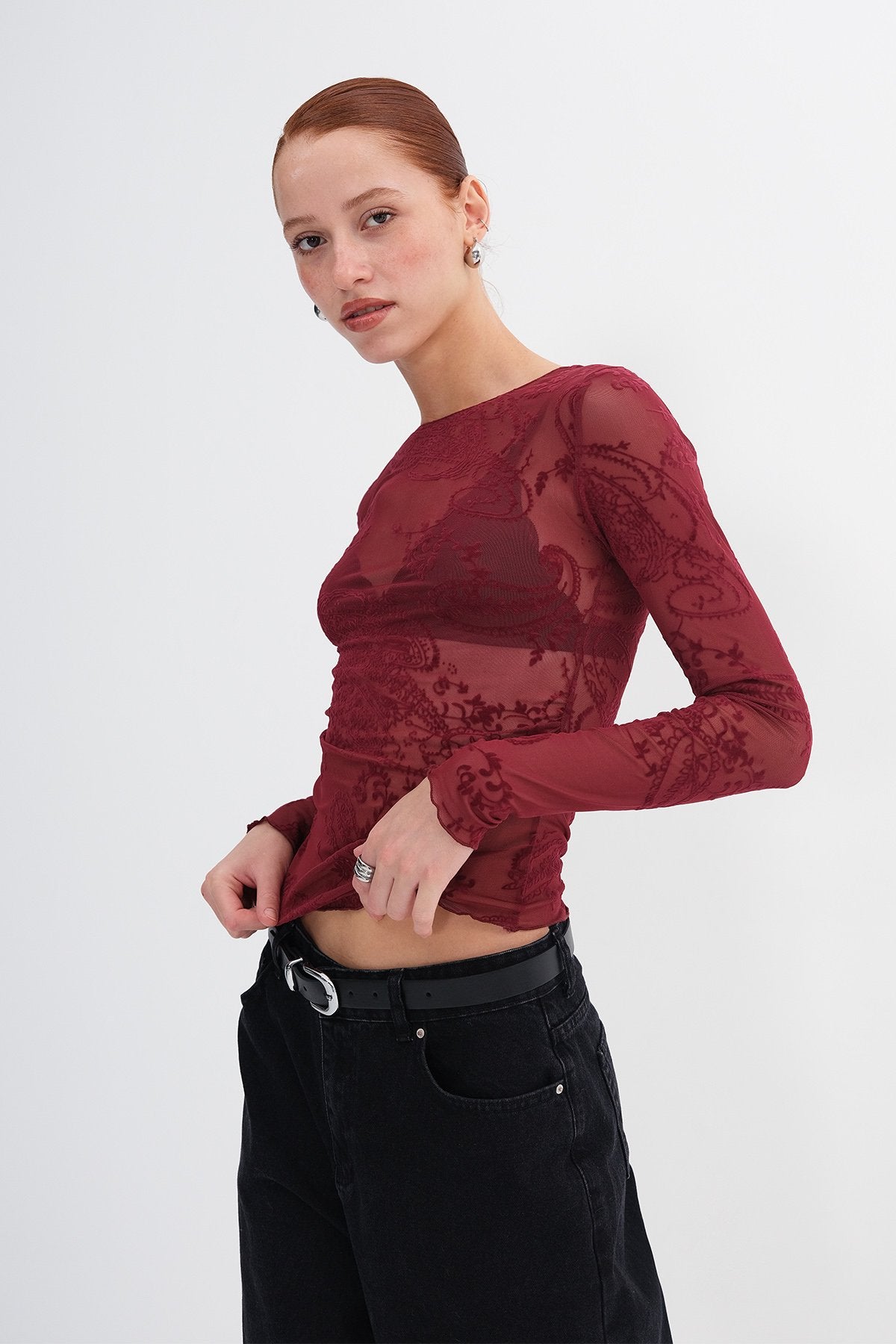 Burgundy_Patterned-Blouse-addax