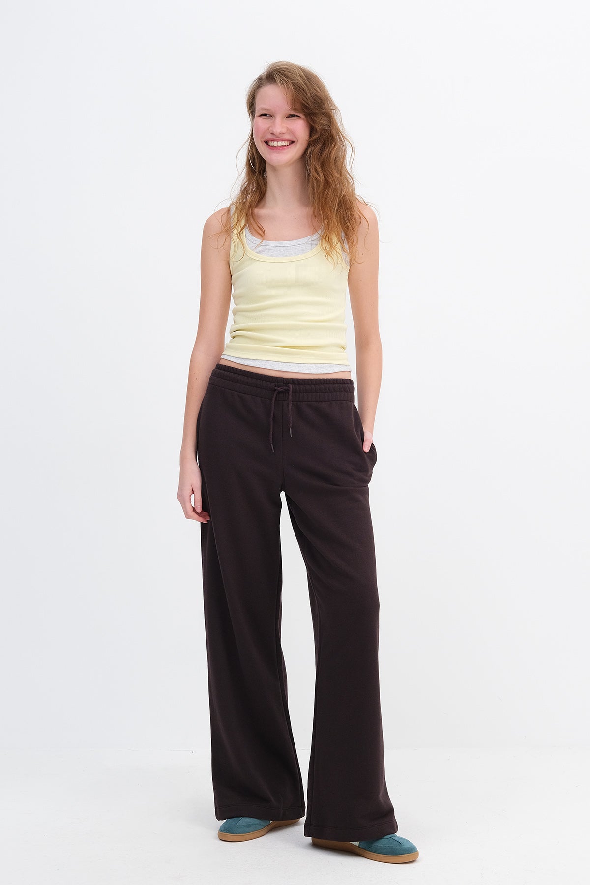 Elasticated Waist Wide Leg Joggers