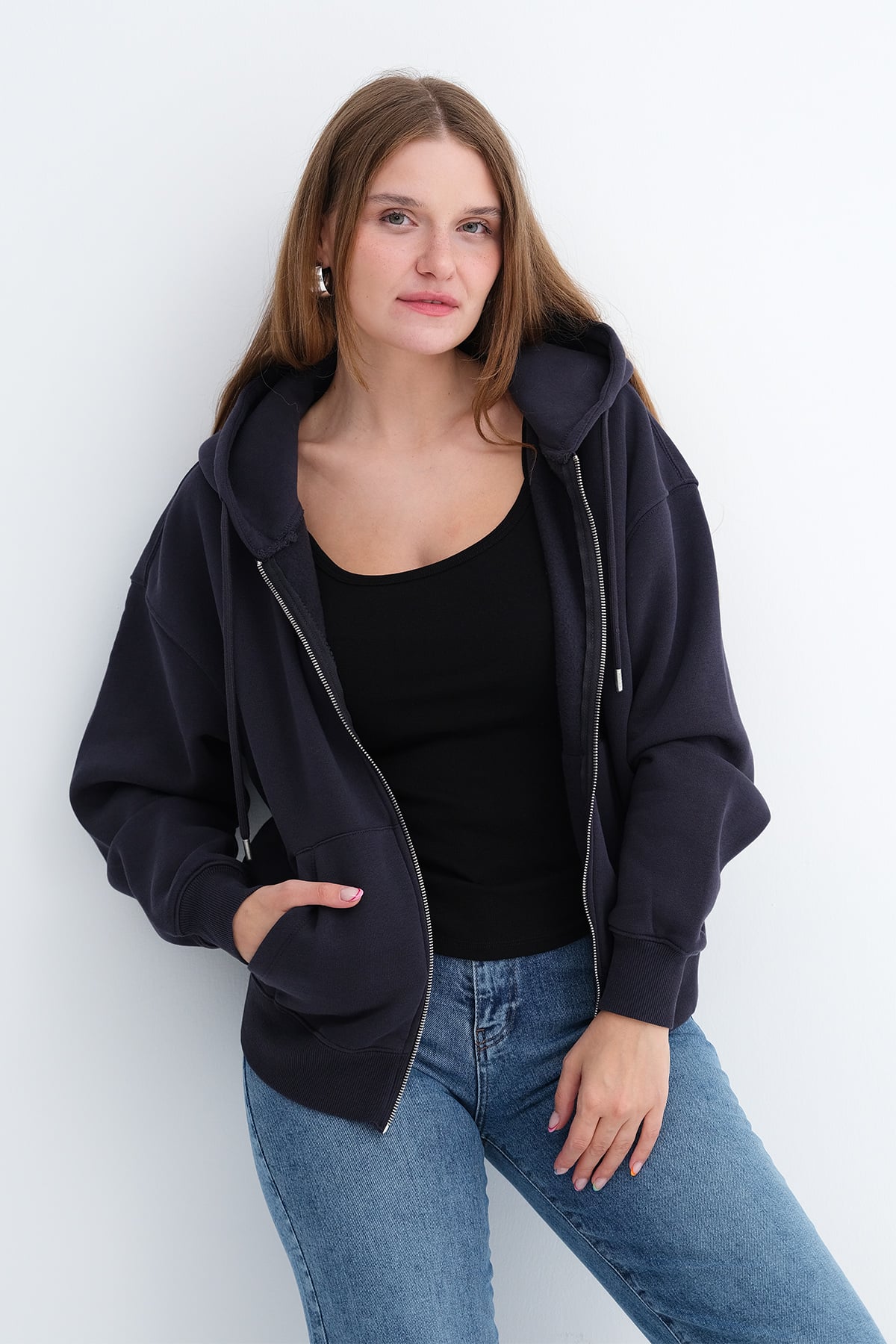 L.Charcoal_Şardonlu-Fermuarlı-Sweatshirt-H9476-1-addax