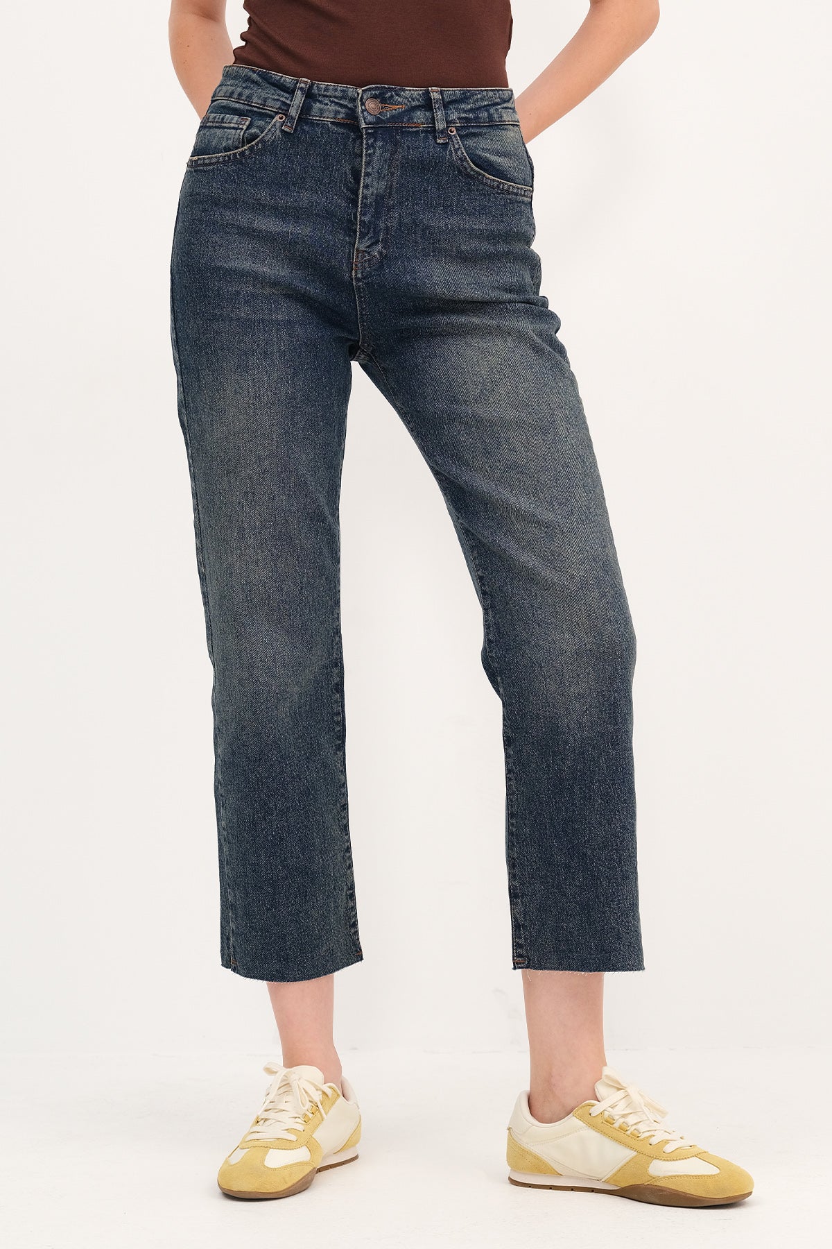 High Waist Straight Jeans
