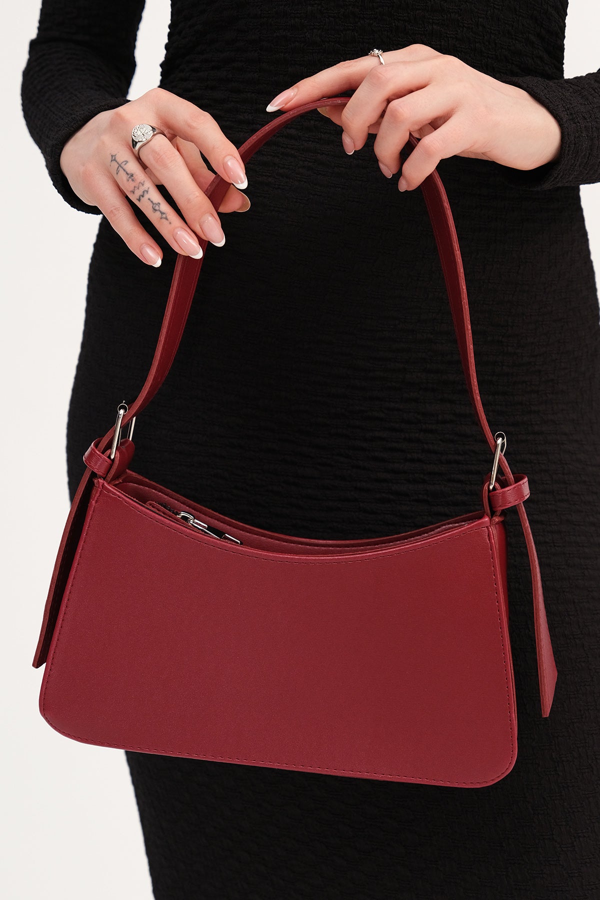 Zippered Hand and Shoulder Bag