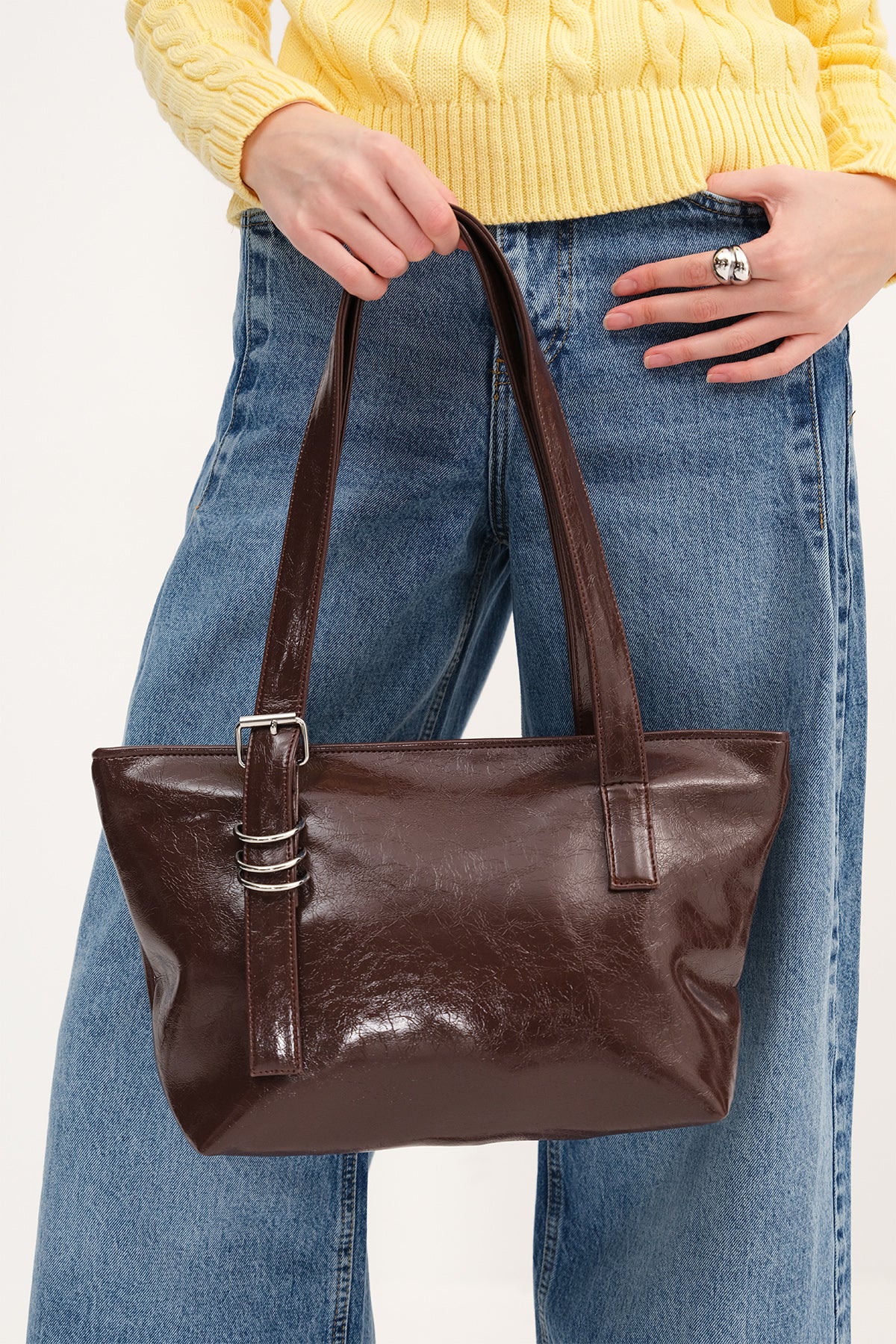 Belt Detail Hand Shoulder Bag