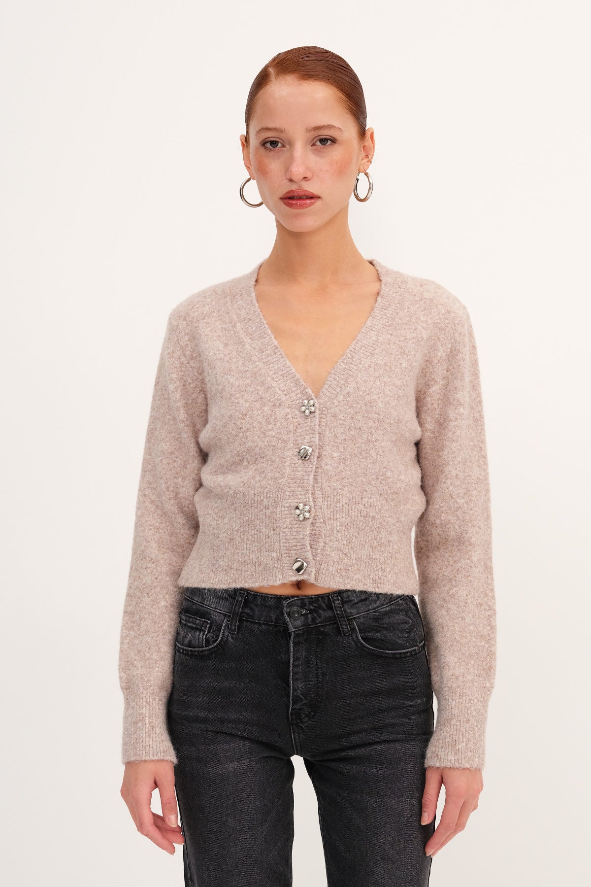 Mink_V-Neck-Buttoned-Knit-Cardigan-addax