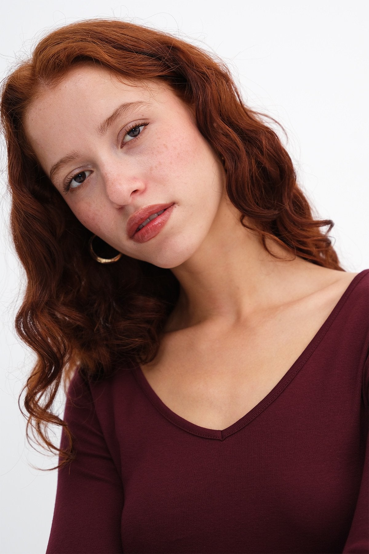 Dark-Maroon_V-Neck-Long-Sleeve-Basic-Blouse-addax