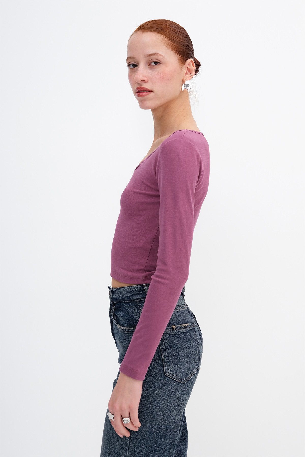 Light-Purple_V-Neck-Long-Sleeve-Basic-Blouse-addax