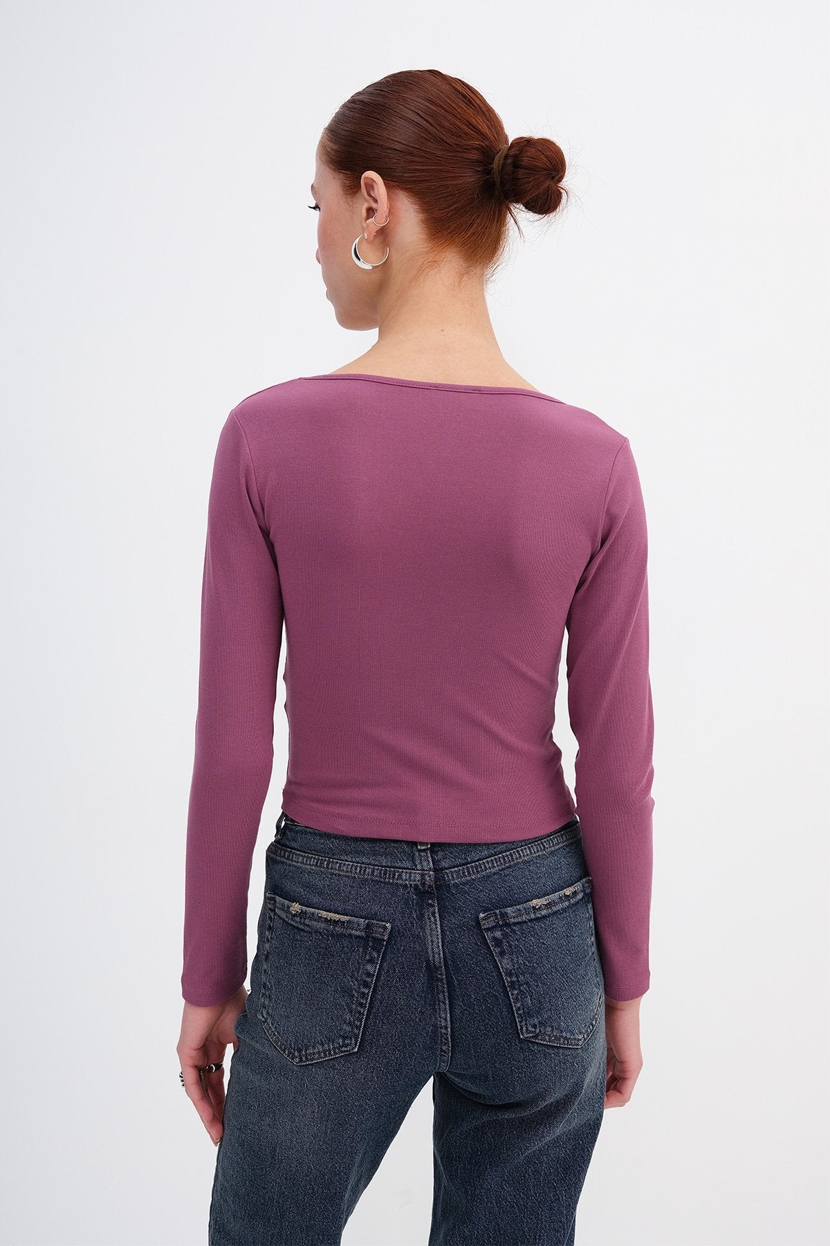 Light-Purple_V-Neck-Long-Sleeve-Basic-Blouse-addax