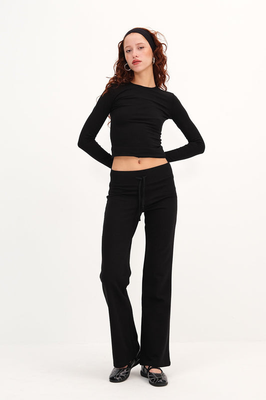 Black_Elastic-Waist-Sweatpants-addax
