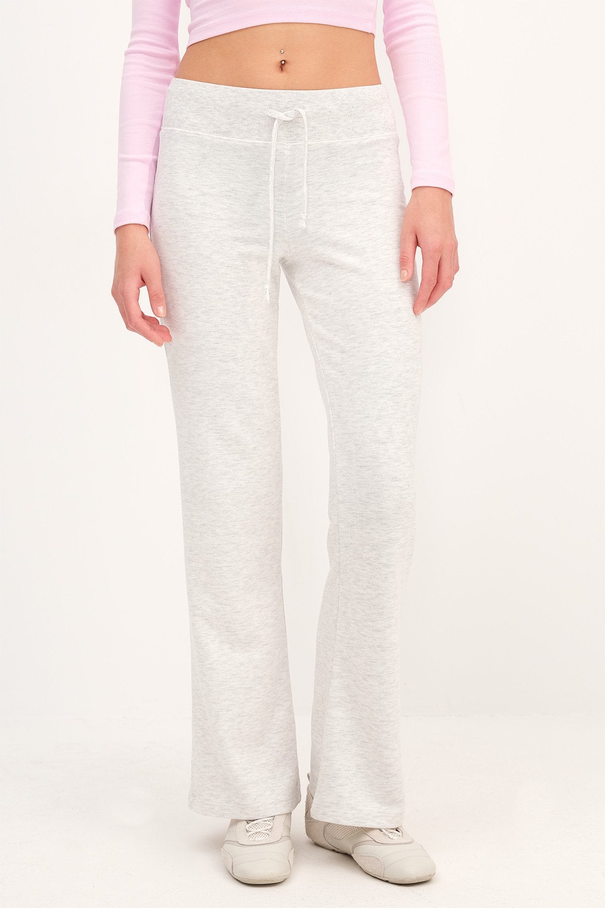 Grey-Melange_Elastic-Waist-Sweatpants-addax